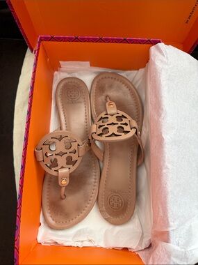 Tory Burch Miller Leather Sandals size 8